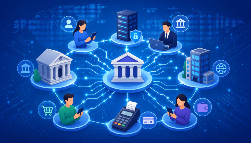 Payment network participants connected through secure digital transactions